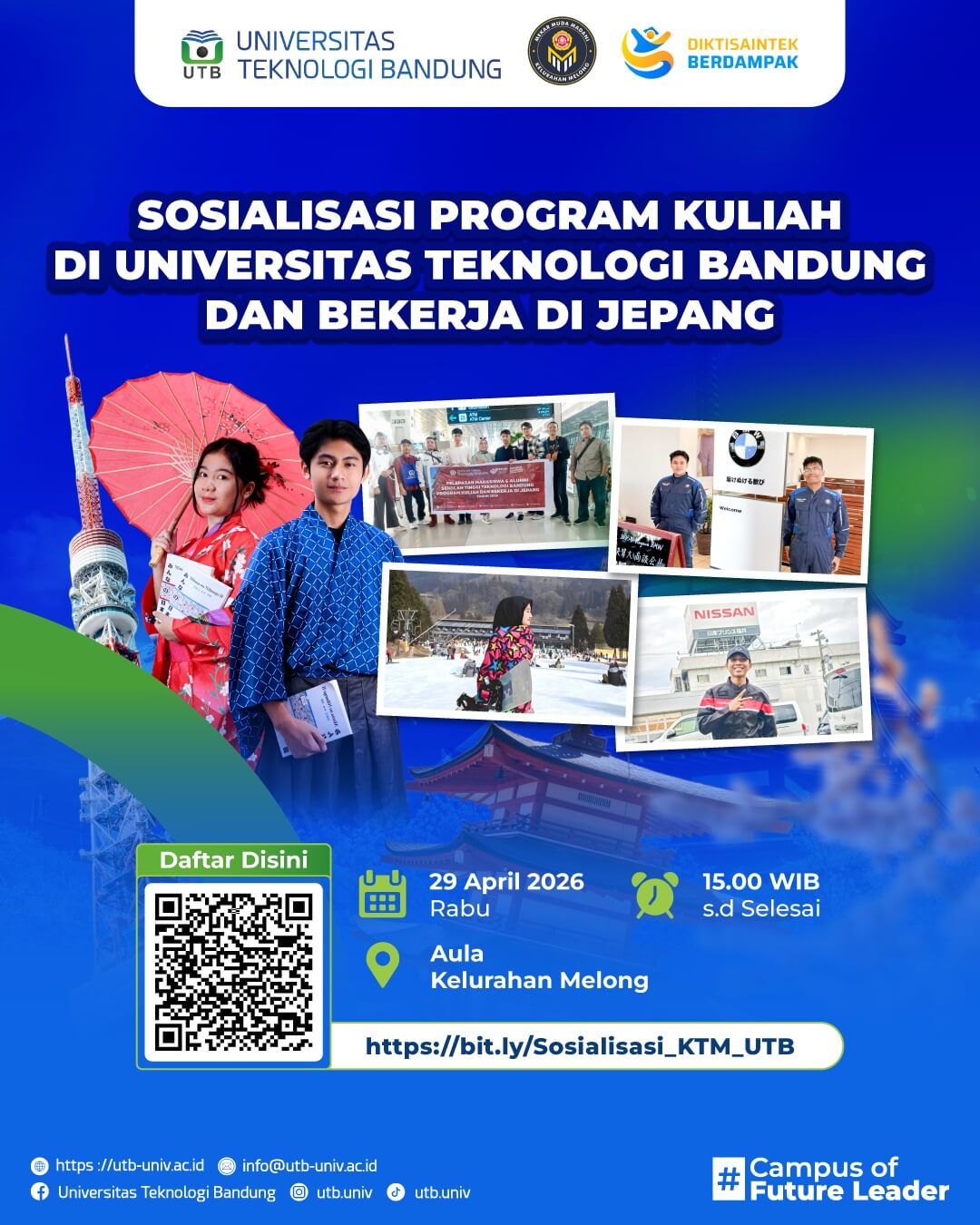 KULIAH & KERJA KE JEPANG / Sosialisasi Program Universitas Teknologi Bandung